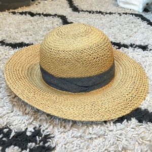 Rag & Bone Straw Hat With Blue Trim